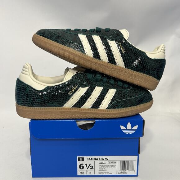 adidas Samba OG Snakeskin Pack - “Collegiate Green” JR8848 - Picture 1 of 6